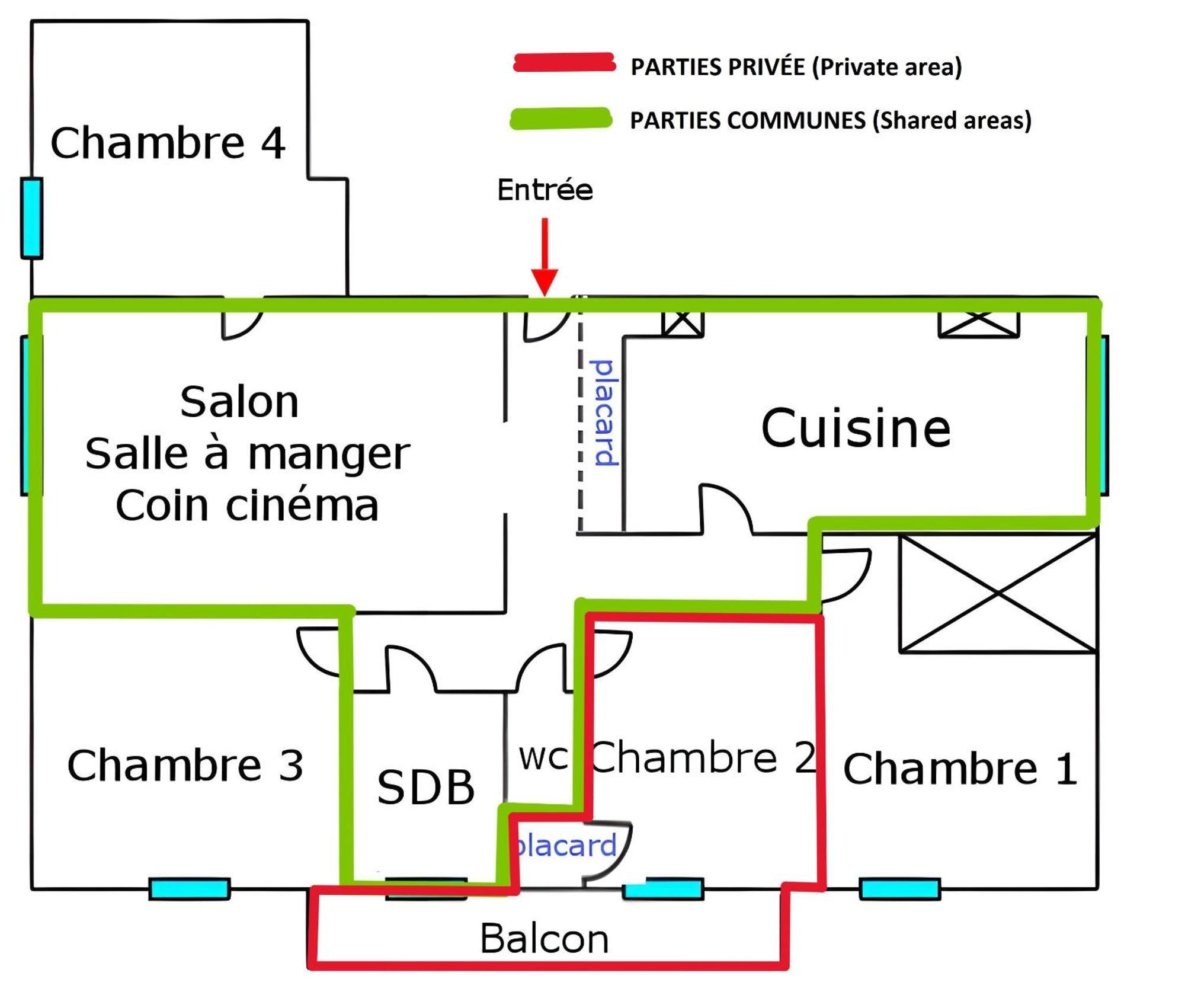 Chambre En Colocation Fille, Proche Mer, Climatisation Toulon Værelse billede