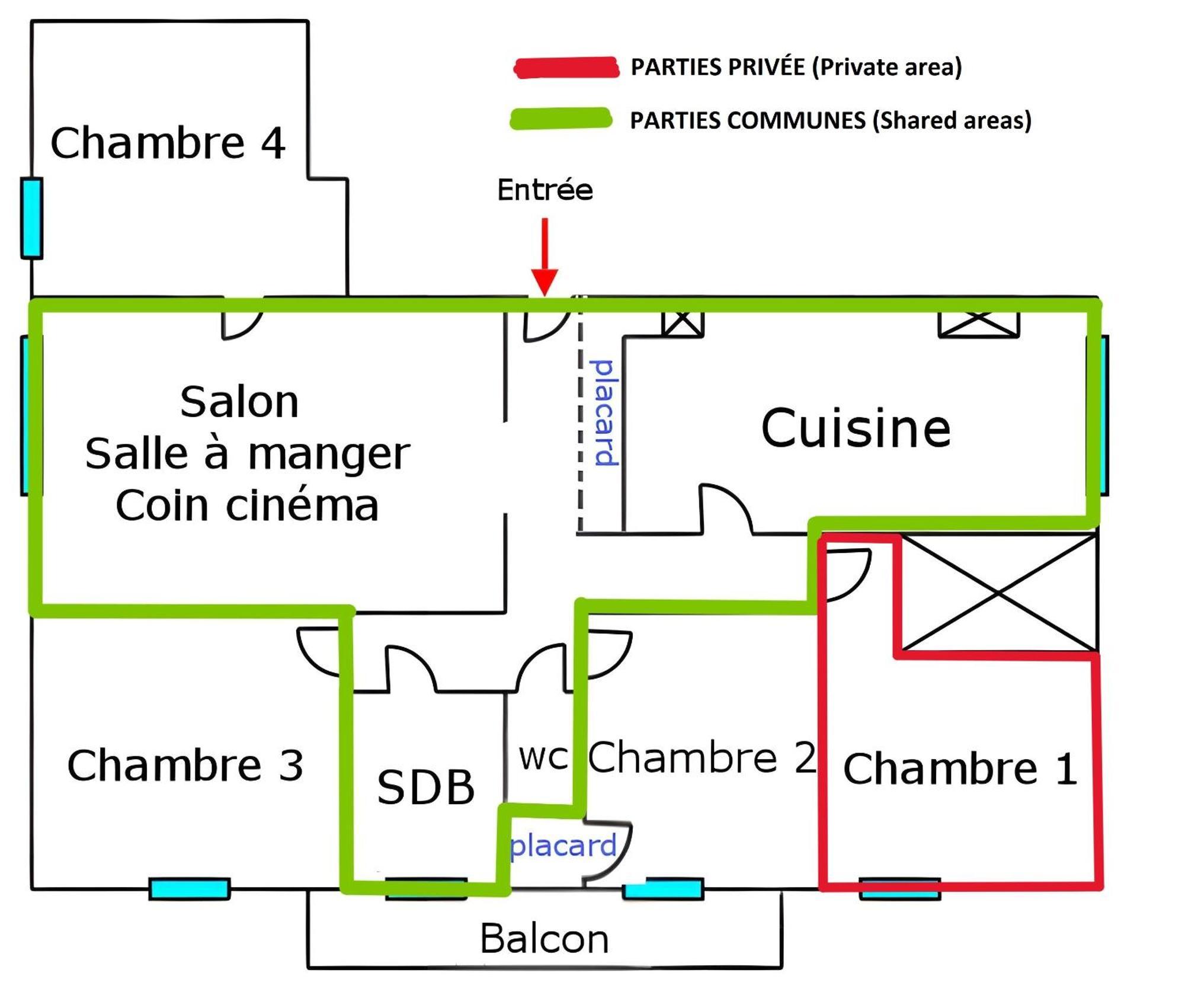 Chambre En Colocation Fille, Proche Mer, Climatisation Toulon Værelse billede